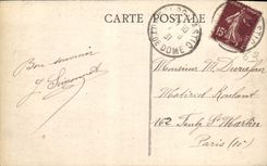 VINTAGE POSTCARD Chateauneuf Les Bains the Virgin and the Peak Alibert Sioule and peninsula of St Cyr