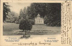 POSTAL Estrasburgo de la VENDIMIA una esquina del naranjal el quiosco del este