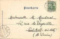 POSTAL Estrasburgo de la VENDIMIA una esquina del naranjal el quiosco del este