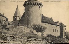 VINTAGE POSTCARD Surroundings D' Avallon Castle De Thizy