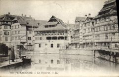 Curtidurías de Estrasburgo de la POSTAL de la VENDIMIA
