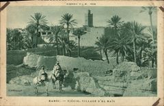 VINTAGE POSTCARD Morocco Figuig Village D' El But