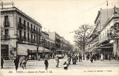 CPA Tunis Avenue De France Tramway