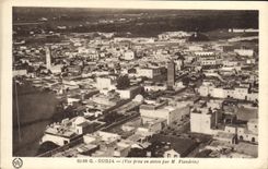 VINTAGE POSTCARD Oudja Seen from in the plane by Mr. Flandrin