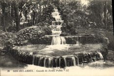 VINTAGE POSTCARD Sidi Bel Abbès Cascades Of the Public garden