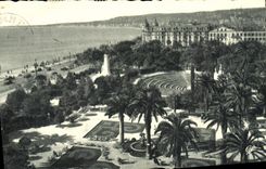 CPA Nice Le Theatre De Verdure Et La Baie Des Anges