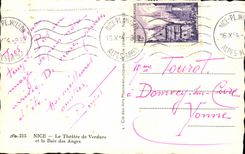 CPA Nice Le Theatre De Verdure Et La Baie Des Anges