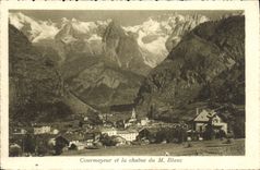 VINTAGE POSTCARD Courmayeur And the Chain Of Mr. Blanc