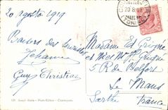 VINTAGE POSTCARD Courmayeur And the Chain Of Mr. Blanc