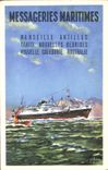 CPA Messageries Maritimes Marseille Antilles Tahiti Nouvelles Hebrides Bateau