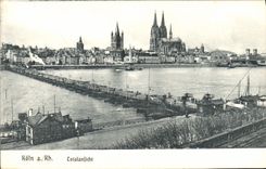 VINTAGE POSTCARD Koln has Rh Totalansicht
