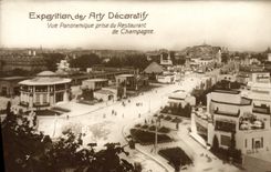 CPA Exposition Des Arts Decoratifs Paris Vue Panoramique Prise Du Restaurant De Champagne