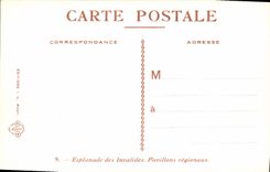 CPA Esplanade Des Invalides Pavillons Regionaux Paris