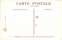 CPA L'Esplanade a La Sortie Du Pont Alexandre III Paris