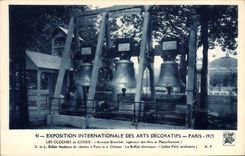 VINTAGE POSTCARD International exhibition Of Decorative Arts Paris the Bells De Corbie