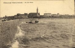 VINTAGE POSTCARD Ostsebad Warnemunde Year DER Mole