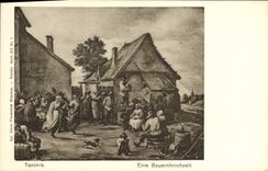 VINTAGE POSTCARD Teniers Eine Bauernhochzeit