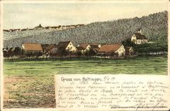 POSTAL Gruss Von Haltingen de la VENDIMIA