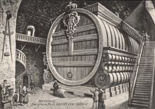 VINTAGE POSTCARD Heidelberg Das Gross Fass Liter Haltend