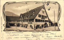 VINTAGE POSTCARD Gruss Aus Klosterreichenbach Gasthaus Sounds Post von Ernst Reihling