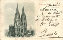 VINTAGE POSTCARD Gruss Aus Koln Dom Sudseite