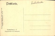 VINTAGE POSTCARD Rothenburg O T Doppelbrucke MIT Stadtpartie