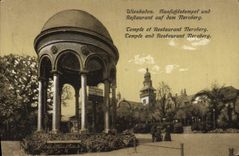 CPA Wiesbaden Ausfichtstempet Und Restaurant Auf Dem Neroberg