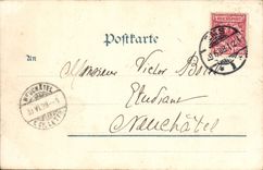 VINTAGE POSTCARD Gruss Aus Bad Ems Malbergbahn Hotel Z O Vier Thrumen Chart 1899