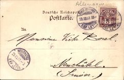 VINTAGE POSTCARD Gruss Aus Dom Teutoburgerwalde Guest house Externstein Chart 1897