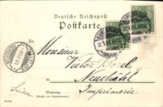 VINTAGE POSTCARD Schlossgarten Karlsruhe