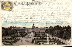 CPA Gruss Aus Karlsruhe Carte 1897