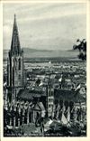VINTAGE POSTCARD Freibrug I Br Das Munster Vom Schlossberg Aus