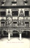 VINTAGE POSTCARD Ulm HAS D Malereien Am Ulmer Rathaus
