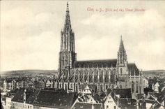CPA Ulm A D Blick Auf Das Ulmer Munster