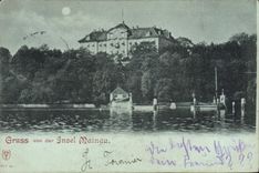 VINTAGE POSTCARD Gruss Von Der Insel Mainau Chart 1898