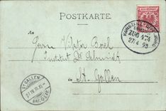 VINTAGE POSTCARD Gruss Von Der Insel Mainau Chart 1898