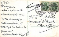 VINTAGE POSTCARD Frankfurt HAS Mr. Neue Eiserner Steg U Dreikonigskirche