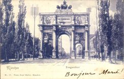 CPA Munchen Siegesthor Carte 1899