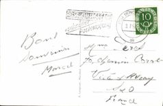 VINTAGE POSTCARD Munchen Isarpartie MIT Gebirge