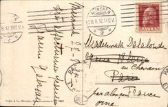 VINTAGE POSTCARD Munchen Karolinenplats MIT Obelisk