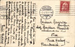 VINTAGE POSTCARD Munchen max Josef Platz MIT Hoftheater