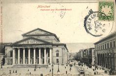 CPA Munchen Hoftheater Und Maximitianstrasse