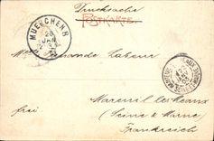 VINTAGE POSTCARD Munchen Hoftheater Und Maximitianstrasse