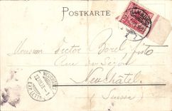 VINTAGE POSTCARD Hamburg Alsterlust Boat