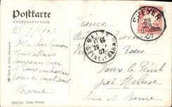 VINTAGE POSTCARD Speyer Dom Portal