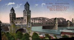 VINTAGE POSTCARD Coeln Hohenzoliernbrucke
