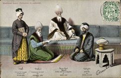 VINTAGE POSTCARD Medjmoual Tecavir Collection of Costumes Turkey Folklore