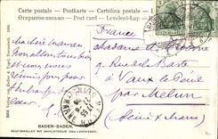 VINTAGE POSTCARD Baden Baden Seufzerallee MIT Inhalatirum Und Landesdad