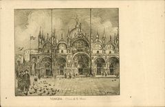 VINTAGE POSTCARD Venezia Chiesa Di S Marco