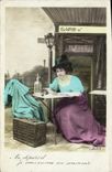 VINTAGE POSTCARD Fantaisie Woman Parks